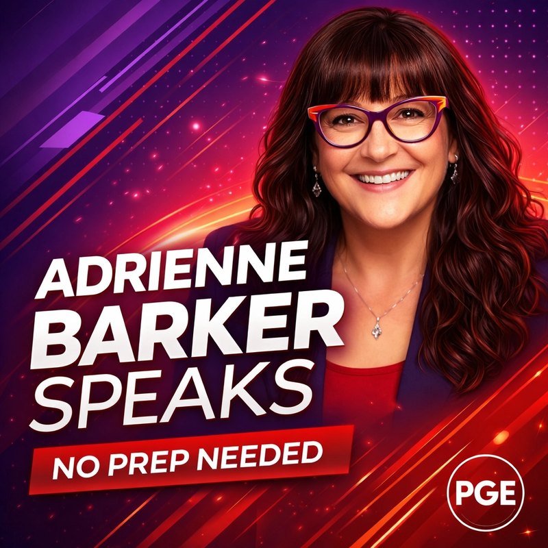 Adrienne Barker Speaks: No Prep Needed podcast cover art